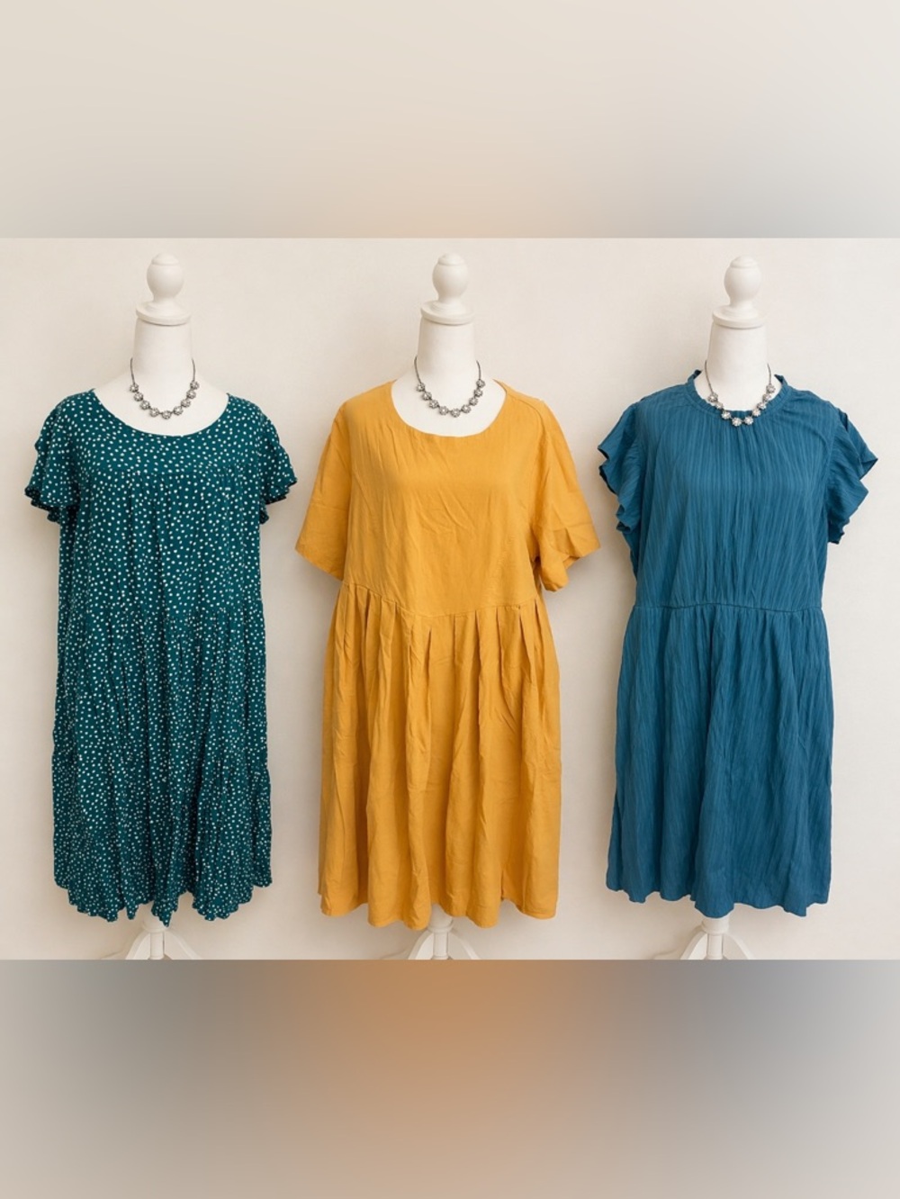 BloomChic Dress Bundle 2X 18/20 Flowy Tiered Pockets Boho Lot 3
